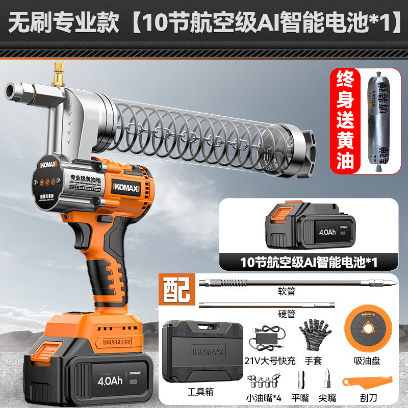 New arrival electric grease gun high pressure caterpillar manual automatic oil injector lithium battery excavator special oiling artifact