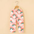 Girls' knitted printed capri leggings - summer cotton kids' clothing - spring/summer lightweight outerwear for toddlers and young children