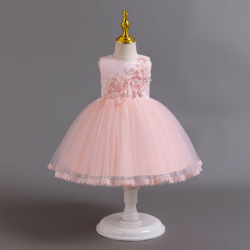Export ready-made baby girl princess dress puffy gauze cake dress first birthday dress kids dress