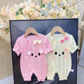 Baby summer short-sleeve romper - adorable cartoon design, newborn & infant short-sleeve crawling suit, summer outfit