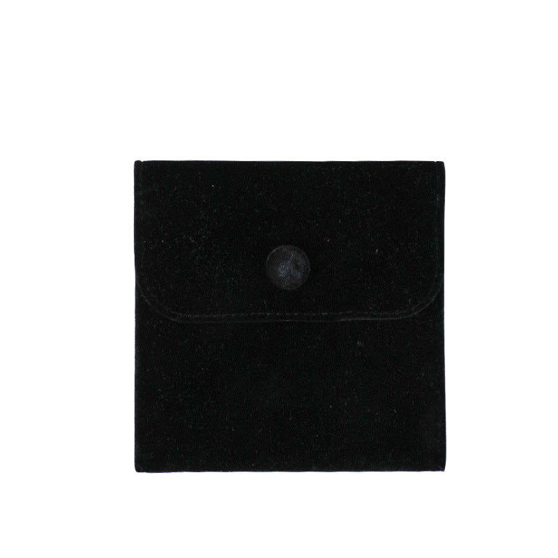 Velvet jewelry snap pouch - double-sided fleece bracelet snap bag with flap, anti-oxidation, wholesale jewelry packaging bags
