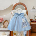Girls' dress  autumn new arrival rabbit dress bow princess dress birthday dress princess style