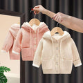 new winter collection: thickened hooded lambswool fleece sweater cardigan for boys and girls - baby and infant outerwear