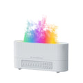 new arrival white noise flame aromatherapy machine for home desktop large fog volume flame humidifier aromatherapy machine wholesale