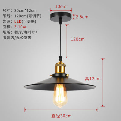Cross-border  industrial style retro wrought iron small chandelier creative worker decoration personalized balcony aisle corridor lamps