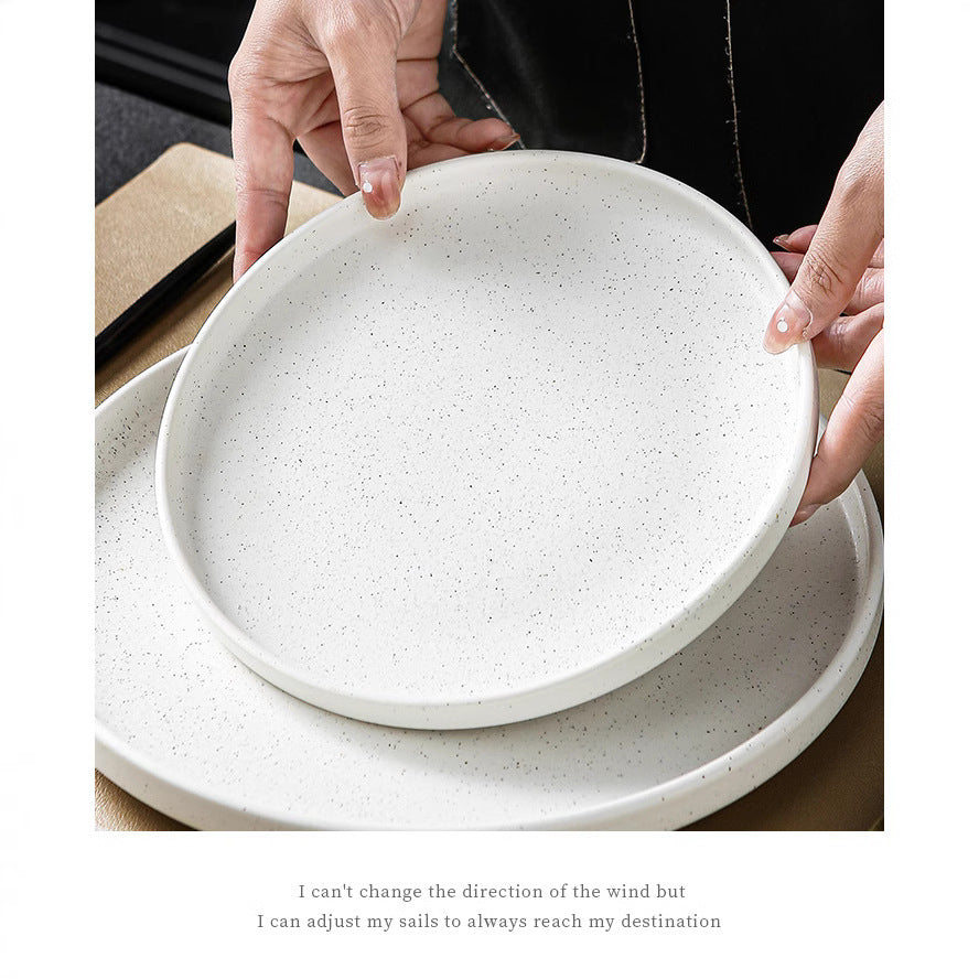 Byron minimalist high-end ceramic bowls, plates, and dishes - creative tableware for hotels, restaurants, and home use - western cuisine steak plates and dessert plates