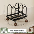 Medieval style countertop pot lid chopping board rack carbon steel kitchen cutting board rack pot spatula spoon vertical drain rack