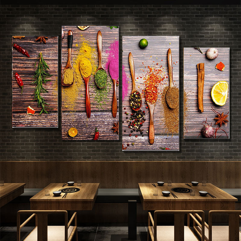 Hotel decorative painting hot pot restaurant box hanging painting creative restaurant barbecue shop seasoning wall background mural