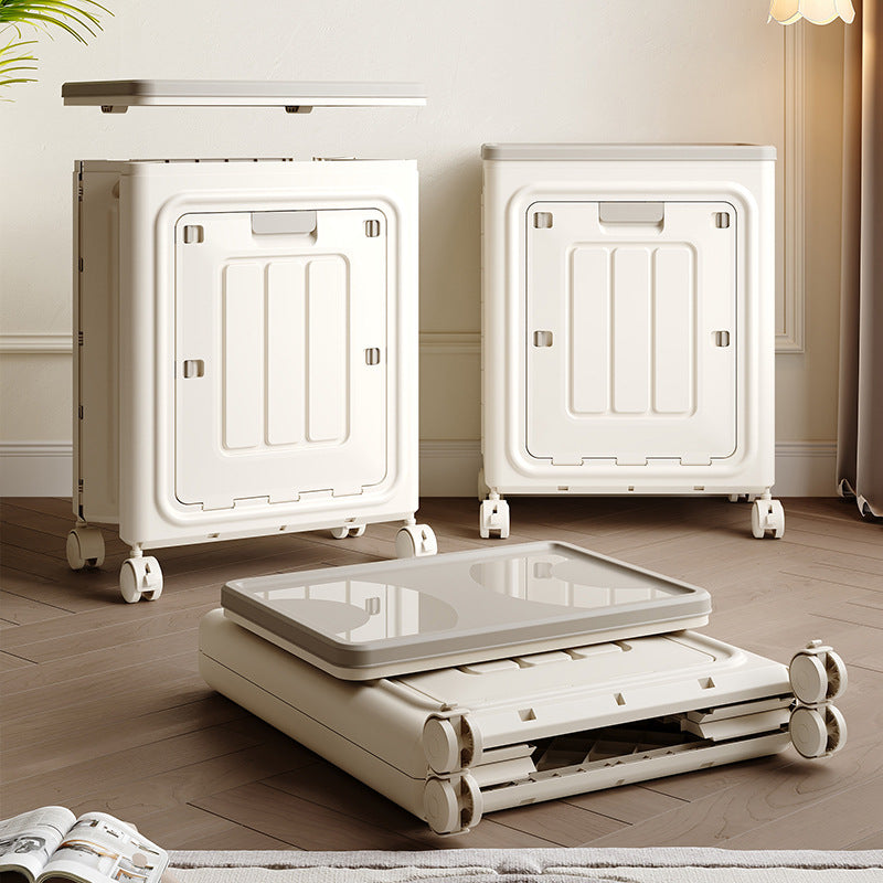 Household storage box Foldable clothing storage box Large capacity plastic finishing box Storage snack toy locker