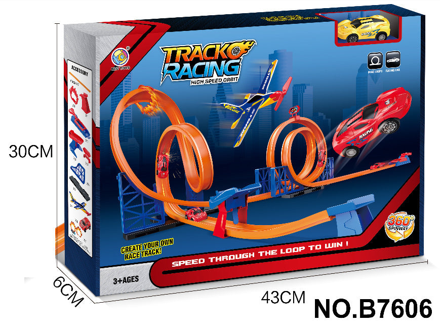 new arrival pull-back sports car puzzle assemble building blocks racing track diy track car kids toys amazon