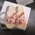 Women's summer fashion flip-flops: outdoor wear, bow detail, indoor slippers, beach sandals, non-slip thong sandals