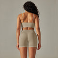 Sexy backless cami bra set - seamless high-waisted butt-lifting tight shorts - quick-dry activewear yoga outfit