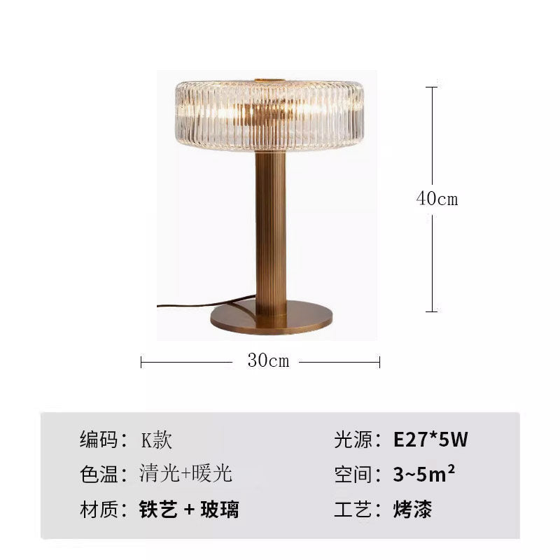 Modern minimalist glass table lamp - bedroom bedside lamp - designer high-end nordic style - living room, study, decorative home & hotel lighting
