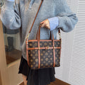 Classy retro old flower bag for women 2025 tote bag large capacity work clothing shoulder crossbody bag satchel bag bucket