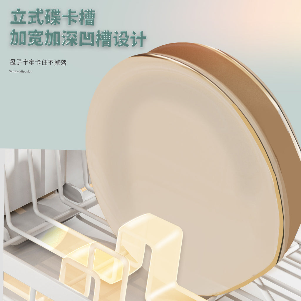 Cross-border Dish Drain Rack Multifunctional Dish Storage Box Countertop Dish Rack Sponge Rack Kitchen Shelf