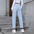 78-65823#  cross-border women's fashion: european and american ins style casual loose straight leg distressed denim jeans