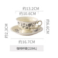European-style stylish palace style ceramic coffee cup and saucer floral afternoon tea cup teapot milk pot sugar pot stylish combination