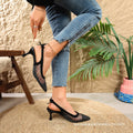 Mesh pointed toe high heel sandals women's 2026 new french style stiletto breathable closed-toe roman sandals summer fashion versatile
