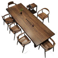 New chinoiserie large tea table solid wood whole cut for home large tea table tea table all-in-one a complete set of tea table and chairs tea table