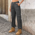 Wishfashion cross-border export  new arrival washed semi-elastic stylisheasiest for match jogger pantsworkwear denim pants