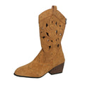 Plus sizeexport rivet pointed toe v-mouth knight boots autum thick heel british style cut out hollow heel knee socks boots for women