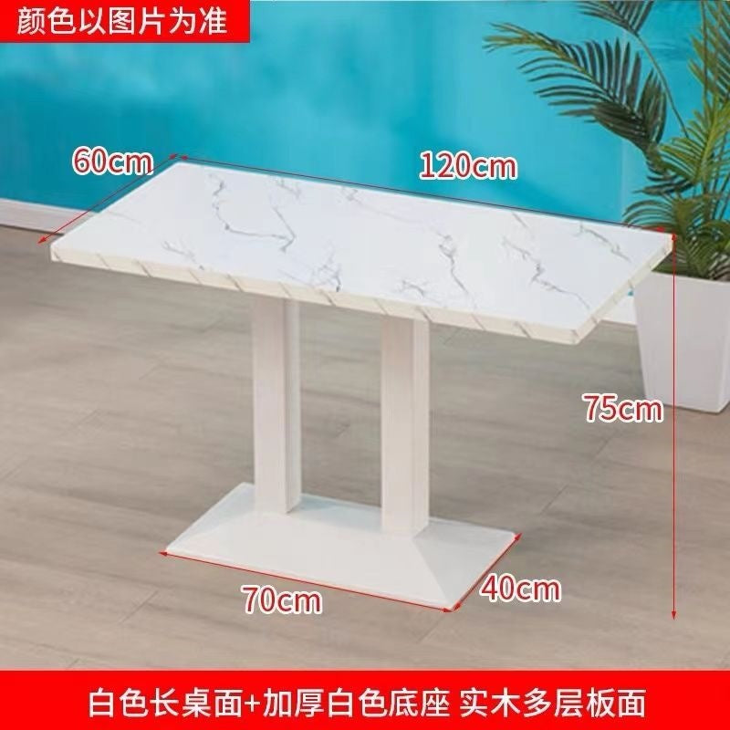 Commercial fast food table and chair set combination - restaurant, diner, snack bar, bbq, catering table, bubble tea shop rectangular table