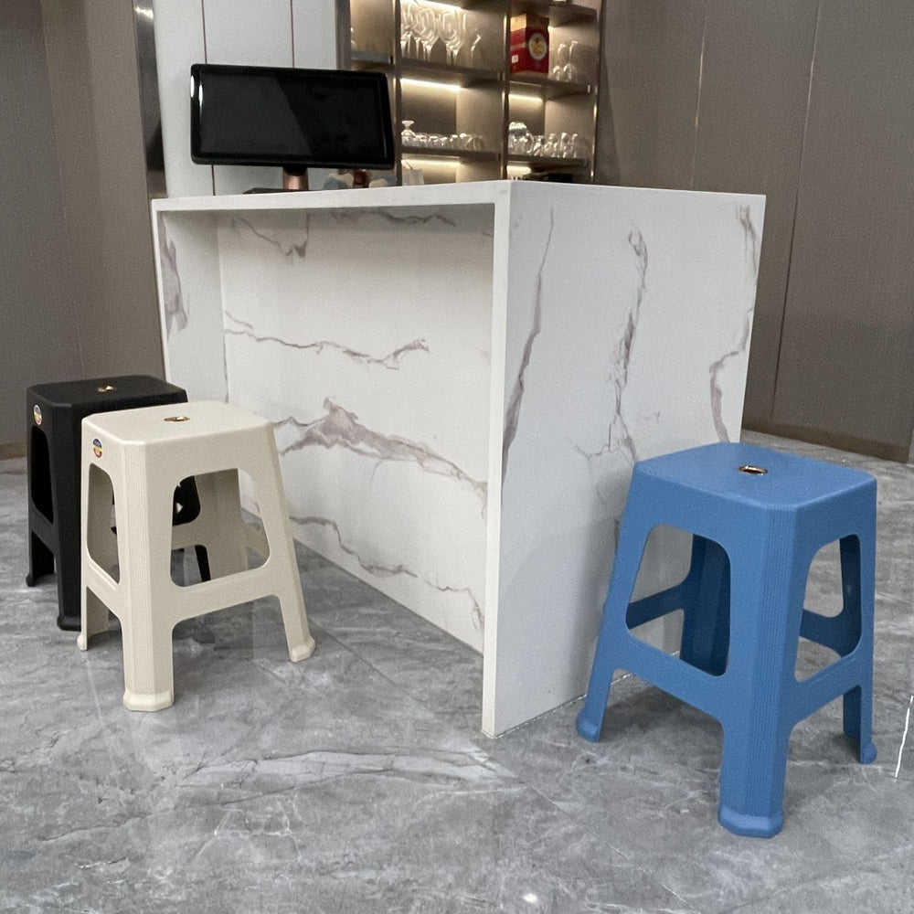 Thickened plastic stool stackable for home living room dining table high stool square stool restaurant spare casual stool storage stool
