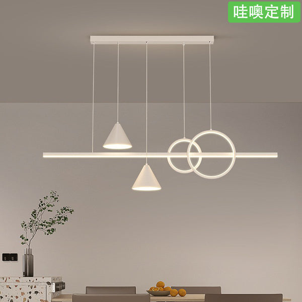 [Wow] Chandelier Zhongshan Lighting Modern Simple Light Luxury Nordic Atmosphere Home Bar Long Dining Table Chandelier