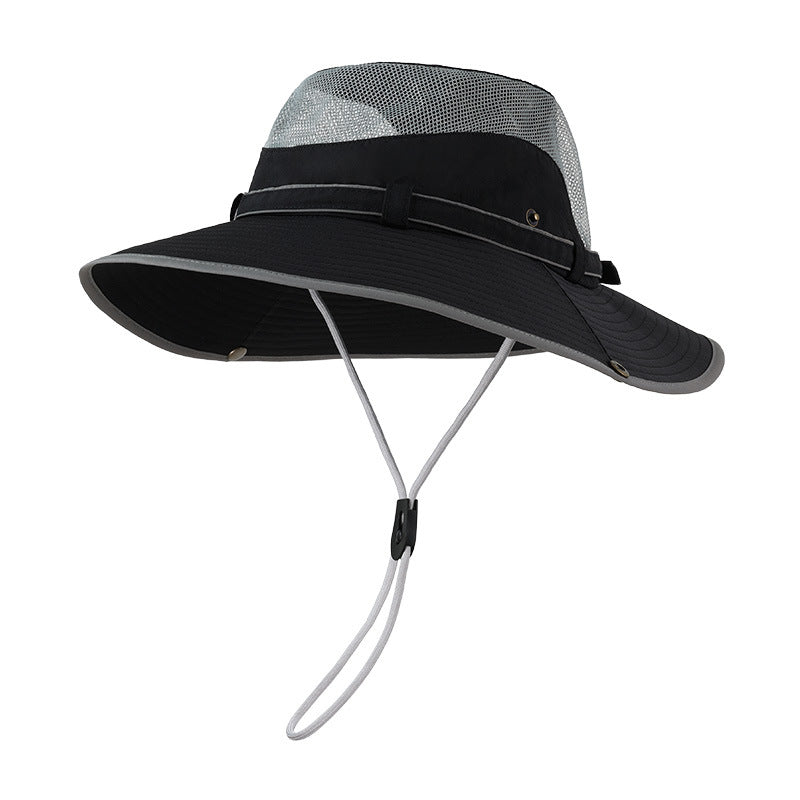 Summer sunscreen visor two-piece cover neck integrated mask large brim bucket hat company team building set wholesale