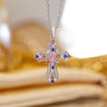 popular copper micro-embedded accessible luxury cross necklace for women fashioneasiest for matchelegant non-fading clavicle chain jewelry