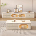 Solid wood tv stand living room home modern minimalist floor cabinet new coffee table tv cabinet glass other