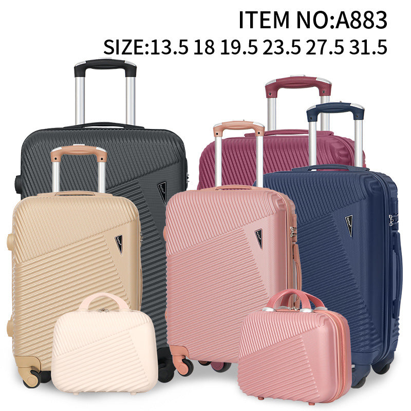 Cross-border abs multi-piece boarding suitcase gift travel password box waterproof universal wheel trolley case expandable