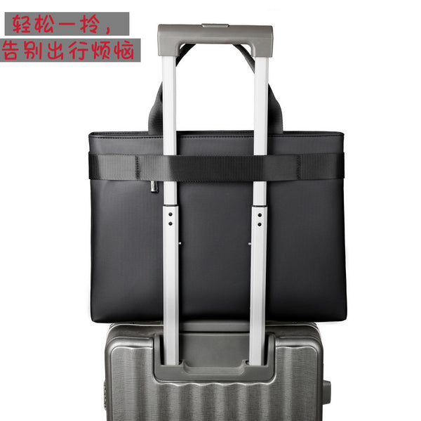 Yishan tie rod briefcase business trip laptop bag large capacity commute waterproof file bag lightweight  bag