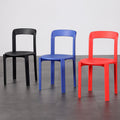 Nordic plastic chair - thickened, stackable dining chair for restaurants, cafes, indoor/outdoor use - dopamine backrest dining chair