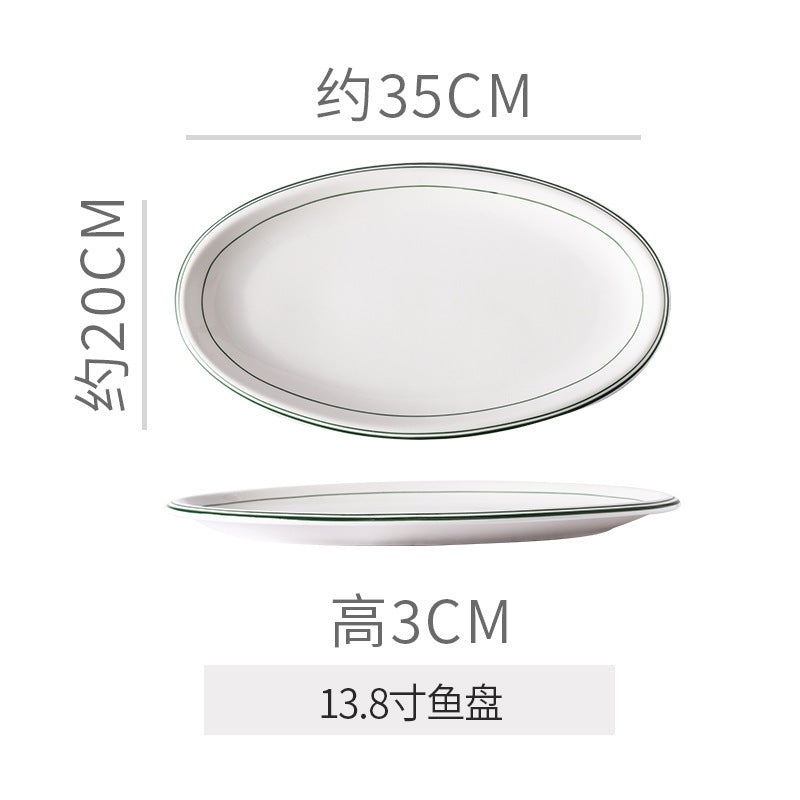 Minimalist pure white ceramic bowl, plate, and dish set - premium dinnerware for restaurants, hotels, and home use - ideal for desserts, steaks, and entrees