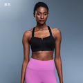 Front zipper integrated cup shockproof sports bra women's adjustable straps beautiful back yoga bra anti-sagging d25117