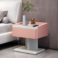 Smart bedside table: minimalist modern, light luxury, fingerprint unlock, multifunctional, rechargeable, drill-free, unique & creative