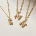 European and american cross-border new jewelry: minimalist o-chain micro-paved diamond pendant 26-letter bracelet, couple jewelry