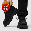 Derby shoes men's winternew arrivalhigh top british big toe bootsretro short boots workwearfleece-linedheattech cotton shoes for men