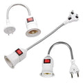 European standard lamp holder with switch socket lamp british standard hose lamp holder plug bedroom wall lamp e27 screw led plug lamp holder