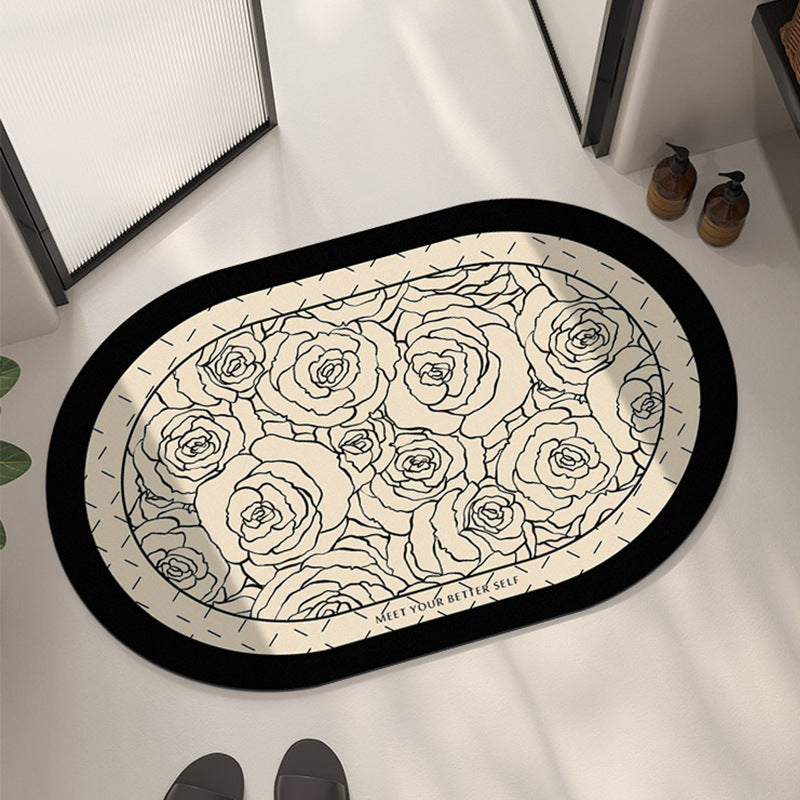 Soft diatom mud bathroom floor mat bathroom non-slip floor mat toilet absorbent carpet toilet door foot mat quick drying