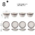 Gradient gray appearance underglaze color ceramic tablewarefor homeceramic bowl eating bowl good-looking bowl plate tableware suit