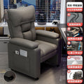 Dark grey tech fabric mobile rolling desk chair - multi-position reclining