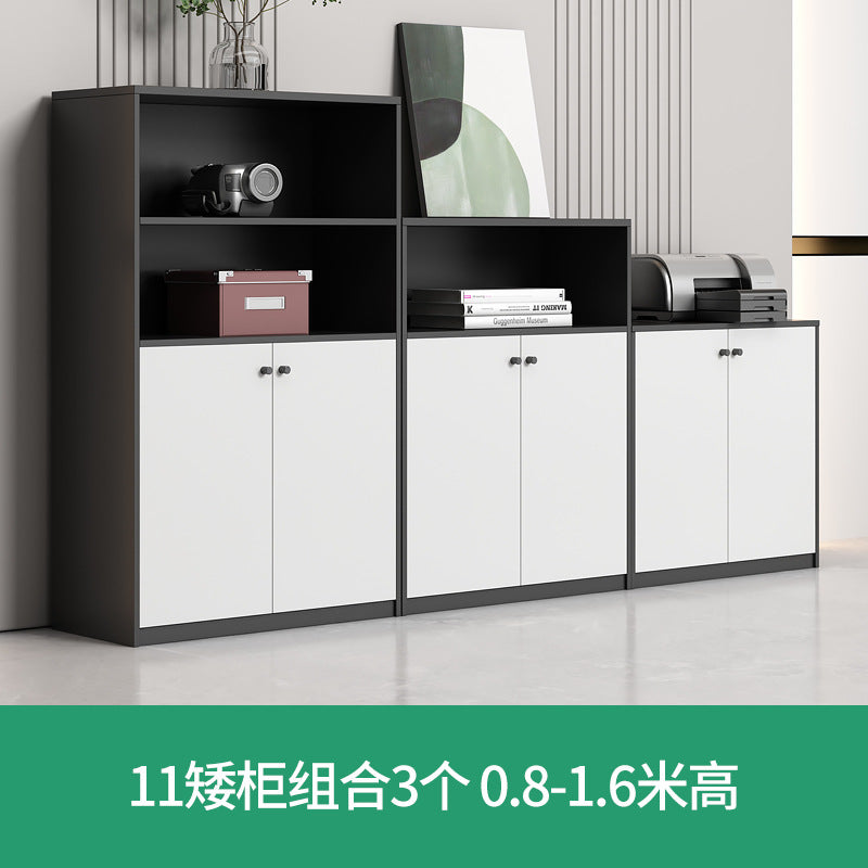 Modern wooden file cabinet office partition low cabinet combination wall-mounted office cabinet with lock storage cabinet office cabinet