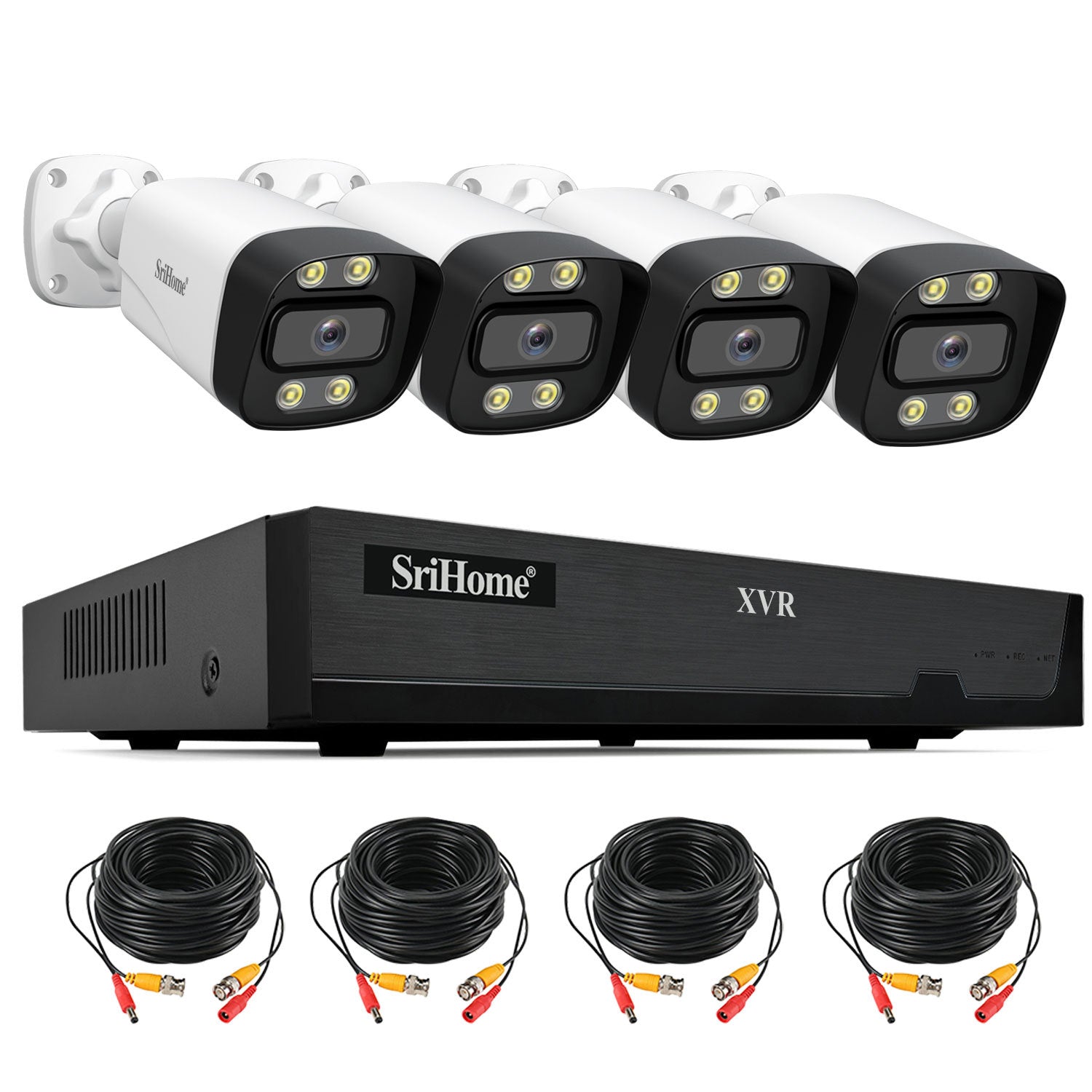 AHD surveillance camera 5 million DVR 4-way surveillance system set CCTV coaxial high definition analog video recorder