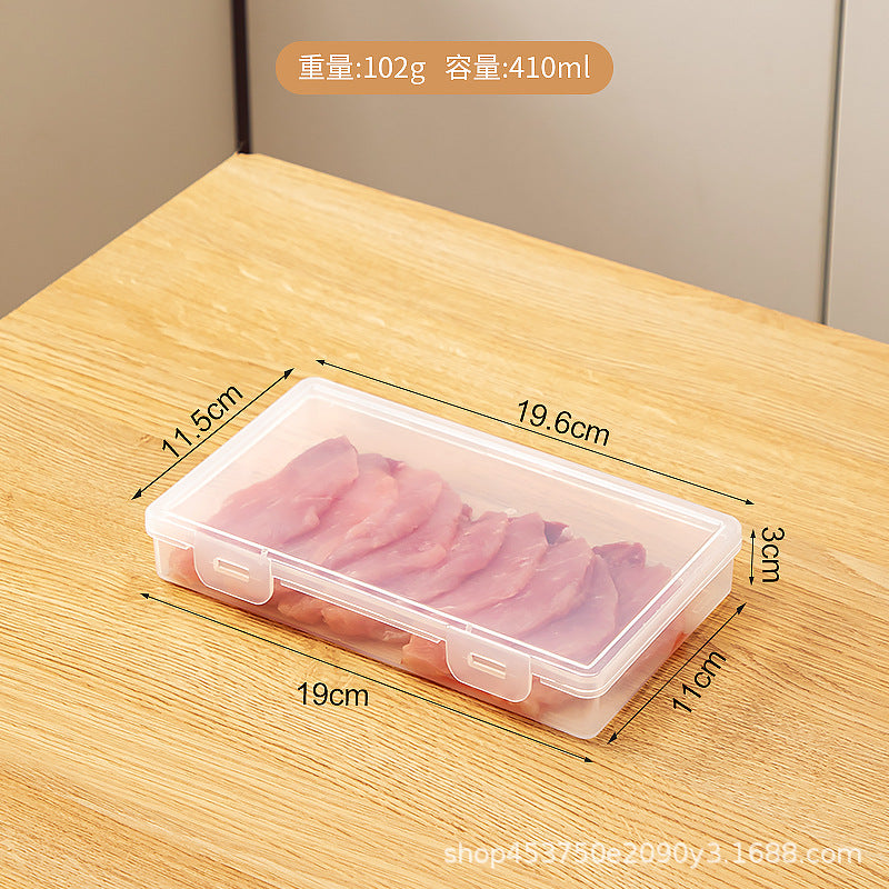 Kitchen Food Refrigerator Fresh-keeping Box Sealed Transparent Plastic Classification Multifunctional Frozen Meat Refrigerator Frozen Storage Box
