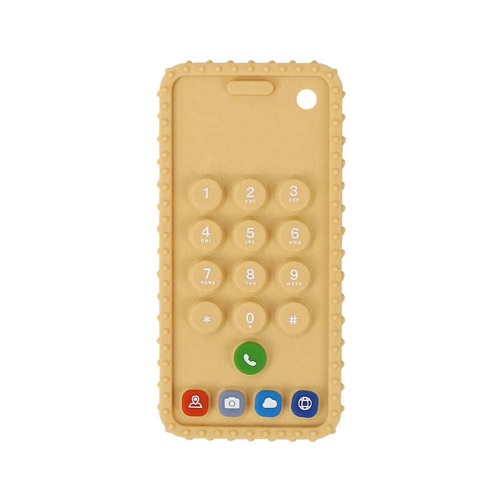Baby Teether Toy Press Mobile Phone Toothpaste Food Grade Silicone Molar Stick Remote Control Baby Toy