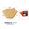 Raw wood pulp hand brew coffee filter paper, fan-shaped conical v60 filter paper, unbleached filter paper for 1-4 people