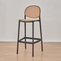 Modern casualfor home high chair scandinavian plastic bar chair rattan back bar chair balcony bar front chair