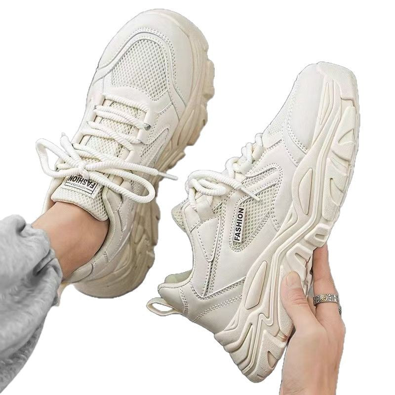 Men's shoes 2025 new arrivals: unique platform sneakers, breathable mesh, trendy casual athletic shoes, white sneakers, dad shoes for men